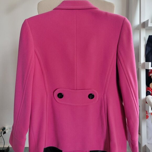 GALLERY COLLECTION FUSHIA/PINK WOOL BLAZER (Size: Medium) - Picture 4 of 15